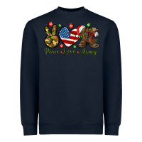 Navy peace love army christmas Heavyweight Sweatshirt - NancyCooperArtShop