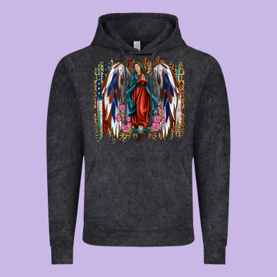 Lady Of Guadalupe 4th Of July Vintage Hoodie Designed By Jasminsmagicworld
