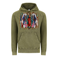 Vintage Olive Lady of Guadalupe 4th of july Vintage Hoodie - Jasminsmagicworld