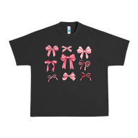 Pigment Black pink ribbons Urban Heavy Tee - MaliasSmallBusiness