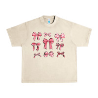 Sandshell pink ribbons Urban Heavy Tee - MaliasSmallBusiness