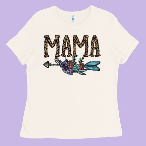 Mama Ladies Tee Designed By Cowhidedigitalart