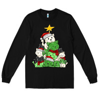 Black Christmas cat tree Long Sleeve Tee - MaliasSmallBusiness