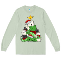 Matcha Christmas cat tree Long Sleeve Tee - MaliasSmallBusiness