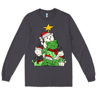 Smoke Christmas cat tree Long Sleeve Tee - MaliasSmallBusiness