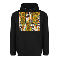 Black sunflowers with patterns Heavyweight Hoodie - TumblerDesignByShophia
