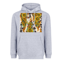Heather Grey sunflowers with patterns Heavyweight Hoodie - TumblerDesignByShophia