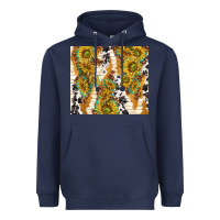 Navy sunflowers with patterns Heavyweight Hoodie - TumblerDesignByShophia