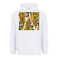 White sunflowers with patterns Heavyweight Hoodie - TumblerDesignByShophia