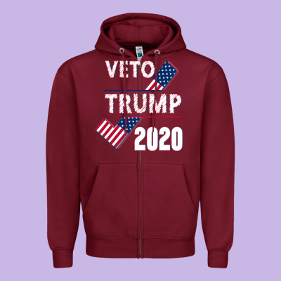 Veto Trump 2020 Zipper Hoodie Designed By Bettercallsaul