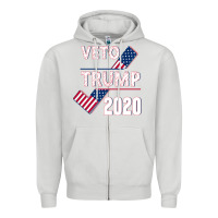 Dove Grey Veto Trump 2020 Zipper Hoodie - Bettercallsaul