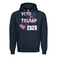 Navy Veto Trump 2020 Zipper Hoodie - Bettercallsaul