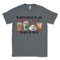 Charcoal Heather beauty comes in all shapes and sizes coffee Classic Tee - MaliasSmallBusiness