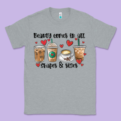 Beauty Comes In All Shapes And Sizes Coffee Classic Tee Designed By Maliassmallbusiness