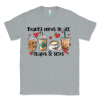 Heather Grey beauty comes in all shapes and sizes coffee Classic Tee - MaliasSmallBusiness