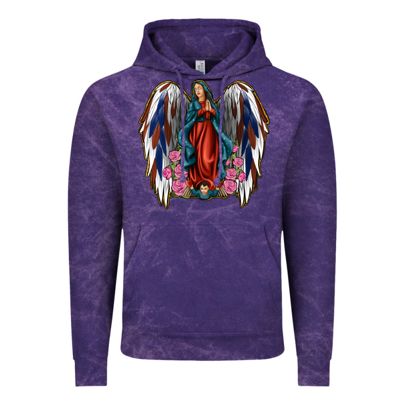 Angel Wing Lady Of Guadalupe 4th Of July Vintage Hoodie by Jasminsmagicworld | Teevron