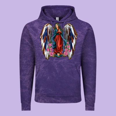 Angel Wing Lady Of Guadalupe 4th Of July Vintage Hoodie Designed By Jasminsmagicworld