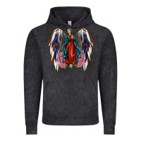 Vintage Black Angel Wing Lady of Guadalupe 4th of July Vintage Hoodie - Jasminsmagicworld