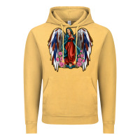 Vintage Mustard Angel Wing Lady of Guadalupe 4th of July Vintage Hoodie - Jasminsmagicworld
