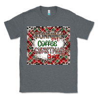 Charcoal Heather Running on Coffee And Christmas Classic Tee - CowhideDigitalArt