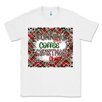White Running on Coffee And Christmas Classic Tee - CowhideDigitalArt