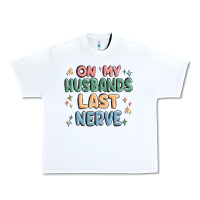 White on my husbands last last nerve Urban Heavy Tee - MaliasSmallBusiness