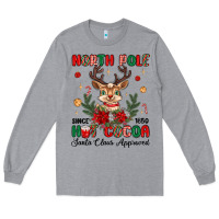 Heather Grey north pole hot cocoa Long Sleeve Tee - MaliasSmallBusiness