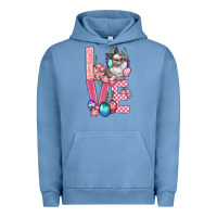 Pigment Pebble Blue Love Easter Urban Hoodie - BundleAndBundleShop