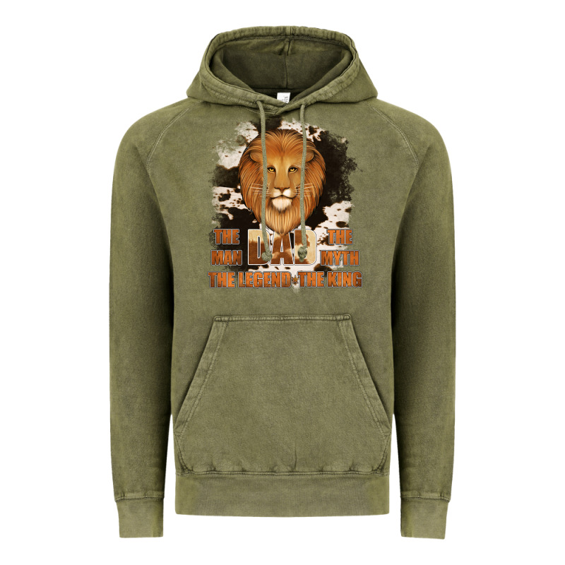 Dad The Man Cowhide Background Vintage Hoodie by Jasminsmagicworld | Teevron