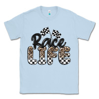 Dusty Blue race life Classic Tee - MaliasSmallBusiness
