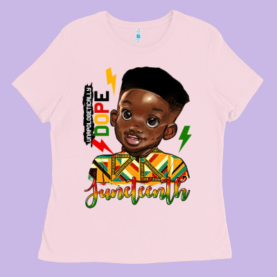 Juneteenth Black Boy Ladies Tee Designed By Hra Design Shop