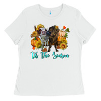 White Tis The Season Cows Ladies Tee - RanaPortraitStore