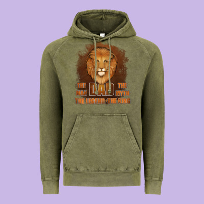 Dad The Man Leather Background Vintage Hoodie Designed By Jasminsmagicworld