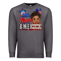 Charcoal Heather little mister america black boy Premium Sweatshirt - CowGirlArtShop