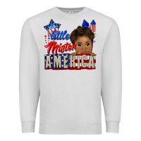 Little Mister America Black Boy Premium Sweatshirt | Teevron