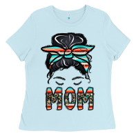 Baby Blue mom Ladies Tee - CowhideDigitalArt