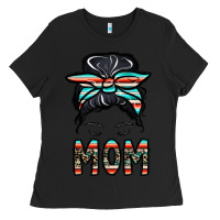 Black mom Ladies Tee - CowhideDigitalArt