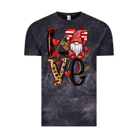Cloud Black love gnome Vintage Tee - MaliasSmallBusiness