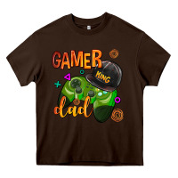 Chocolate Brown gamer dad Heavy Core Tee - AdoDesignShop