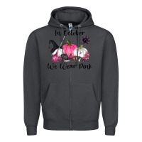 Smoke in october we wear pink Zipper Hoodie - RanaPortraitStore
