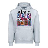 Heather Grey less people more dogs Urban Hoodie - FaDigitalArtStudio
