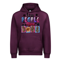Mauve Wine less people more dogs Urban Hoodie - FaDigitalArtStudio