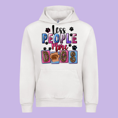 Less People More Dogs Urban Hoodie Designed By Fadigitalartstudio