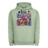 Pigment Oil Green less people more dogs Urban Hoodie - FaDigitalArtStudio