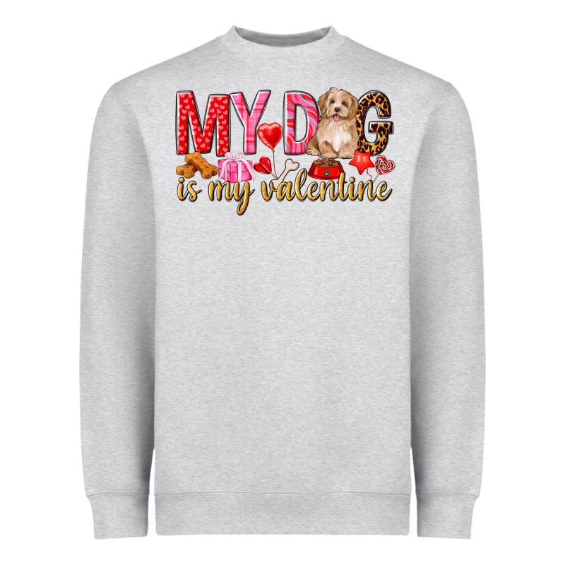 My Dog Is My Valentine Heavyweight Sweatshirt by NancyCooperArtShop | Teevron