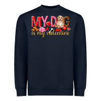 Navy my dog is my valentine Heavyweight Sweatshirt - NancyCooperArtShop