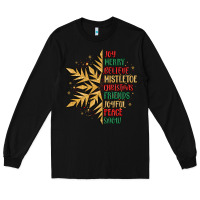Black christmas snowflake Long Sleeve Tee - MaliasSmallBusiness