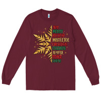 Burgundy christmas snowflake Long Sleeve Tee - MaliasSmallBusiness