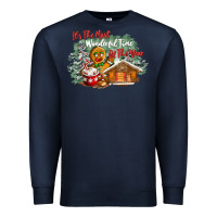 Navy its the wonderful time of the year Premium Sweatshirt - CowGirlArtShop