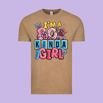 I'm A 80's Kinda Girl Vintage Tee Designed By Maliassmallbusiness